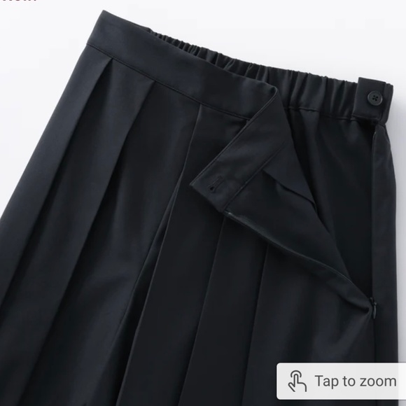 Unisex Viral Muji Hakama Traditional Japanese Wide Leg Pants Navy Viral Medium - Picture 4 of 8